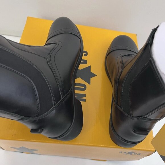 Saxon Syntovia Zip Paddock Boots - Black Equestrian Boot Womens - Picture 10 of 10